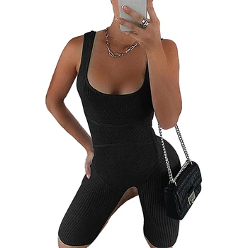 Summer Rompers Womens Jumpsuit 2020 Sleeveless Casual Slim Bodycon Shorts Pants Solid Knit Sportwear Streetwear Playsuit
Summer Rompers Womens Jumpsuit 2020 Sleeveless Casual Slim Bodycon Shorts Pants Solid Knit Sportwear Streetwear Playsuit