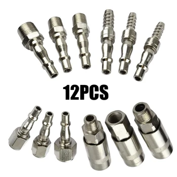 12PCS Air Line Hose Compressor Fitting Connector Quick Release Set 1/4 3/8in BSP For PCL/ Vertex/ Airflow/ Rectus 19 Fitting
12PCS Air Line Hose Compressor Fitting Connector Quick Release Set 1/4 3/8in BSP For PCL/ Vertex/ Airflow/ Rectus 19 Fitting