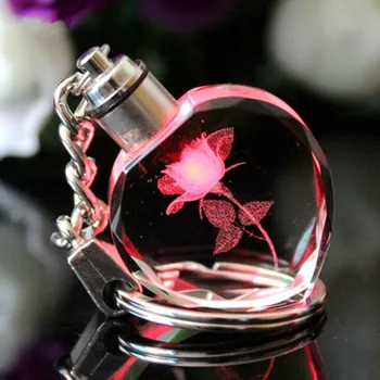 3D Laser Keychain 7 Light LED for Couples Crystal Key Flashlight Crystal Keyring Colorful Pendant with LED Light Night Light
3D Laser Keychain 7 Light LED for Couples Crystal Key Flashlight Crystal Keyring Colorful Pendant with LED Light Night Light