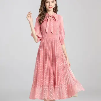 Lace Tie Polka Dot Dress 2020 New Pleated Fashion New Tidal Dress
Lace Tie Polka Dot Dress 2020 New Pleated Fashion New Tidal Dress