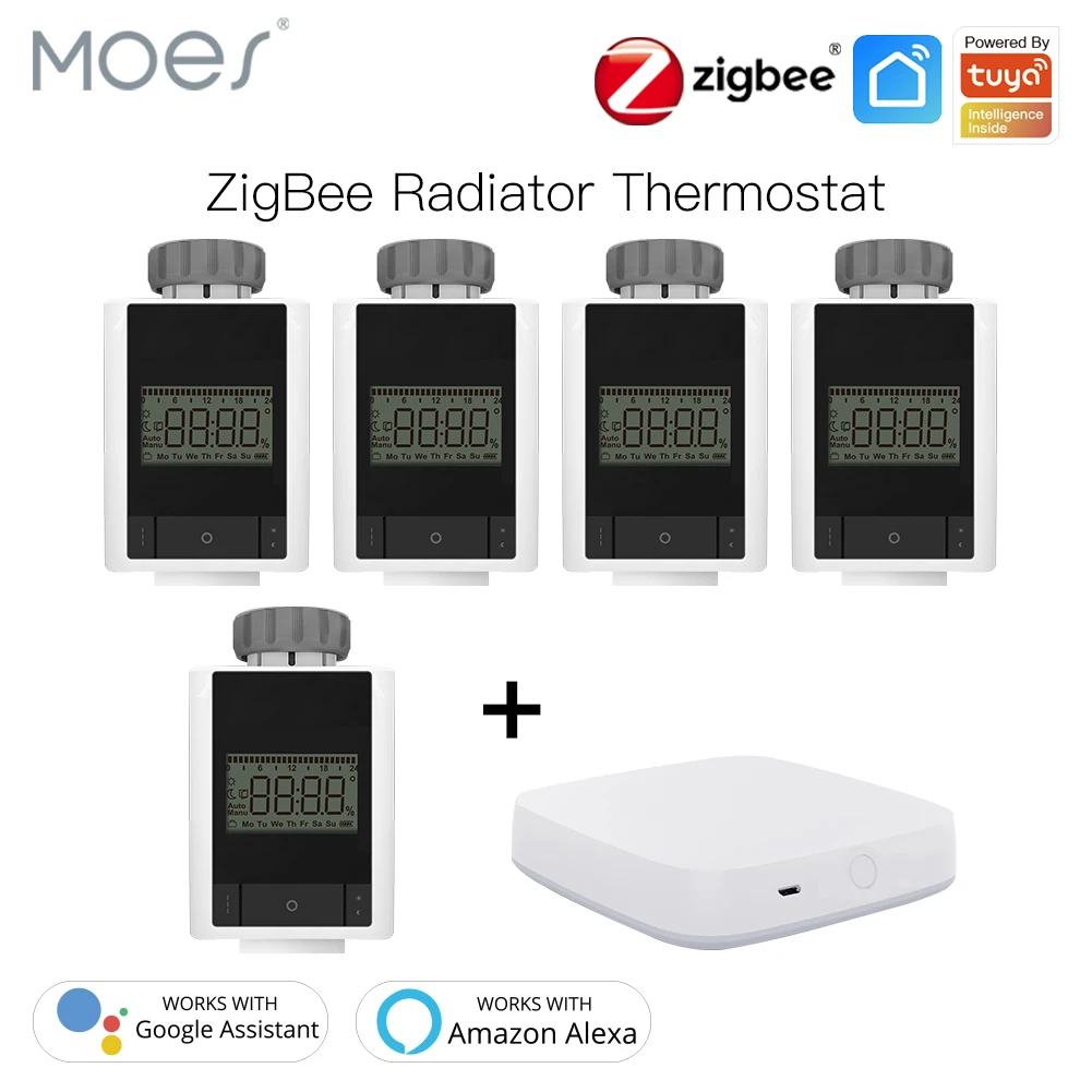 Tuya ZigBee 3.0 Smart Thermostatic Radiator Valve Home Thermostat Heater TRV Voice Control with Alexa Google home Smart Life
Tuya ZigBee 3.0 Smart Thermostatic Radiator Valve Home Thermostat Heater TRV Voice Control with Alexa Google home Smart Life