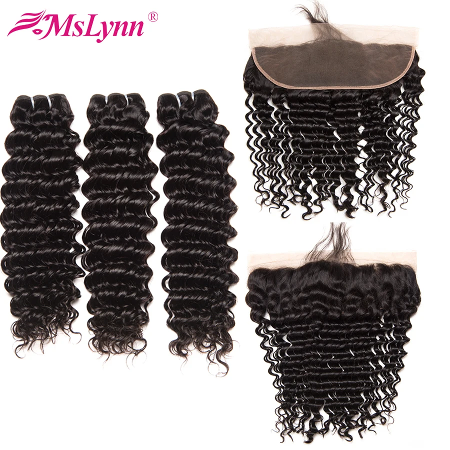 Deep Wave Bundles With Frontal Human Hair Bundles With Closure Indian Hair Bundles With Frontal Mslynn Remy Hair Bundles 4PCS
Deep Wave Bundles With Frontal Human Hair Bundles With Closure Indian Hair Bundles With Frontal Mslynn Remy Hair Bundles 4PCS