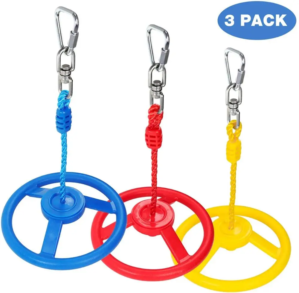 Jungle Gyms Monkey Wheel for Ninja Warrior Obstacle Course Ninja Line Slacking Line - 3pc Color Swing Wheel in Set
Jungle Gyms Monkey Wheel for Ninja Warrior Obstacle Course Ninja Line Slacking Line - 3pc Color Swing Wheel in Set