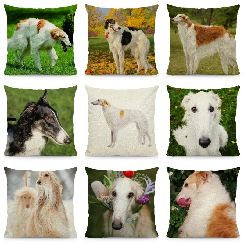 XUNYU Cute Borzoi Cushion Cover 45x45cm Pillow Case Dog Pattern Decorative Pillows Sofa Decor DWG049
XUNYU Cute Borzoi Cushion Cover 45x45cm Pillow Case Dog Pattern Decorative Pillows Sofa Decor DWG049