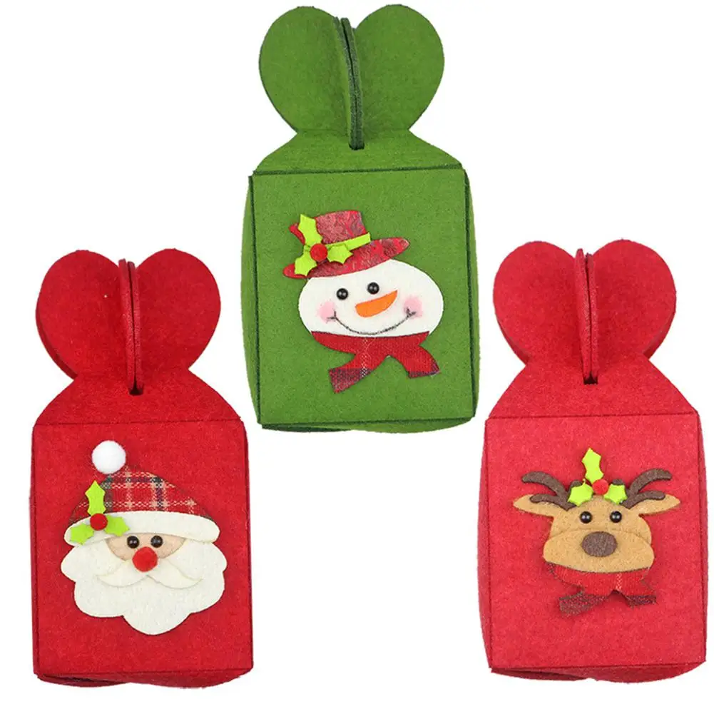 merry christmas gift bags santa claus xmas tree packing non-wo