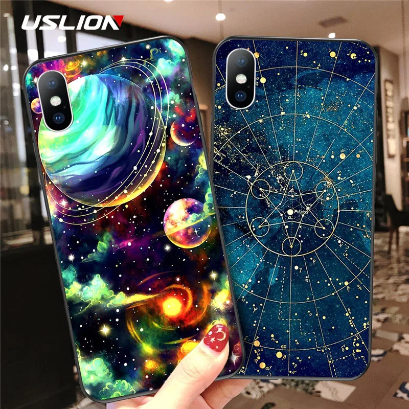 USLION Space Moon Star Phone Case For iPhone 11 X XR Xs Max 11 Pro Soft TPU Planet Starry Back Cover For iPhone 6 6s 7 8 Plus SE
USLION Space Moon Star Phone Case For iPhone 11 X XR Xs Max 11 Pro Soft TPU Planet Starry Back Cover For iPhone 6 6s 7 8 Plus SE