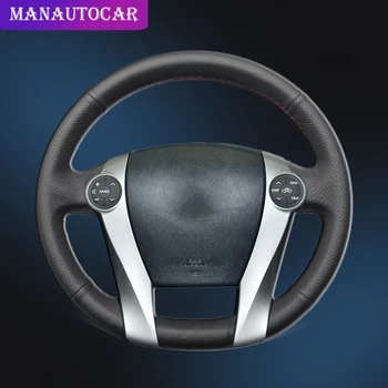 

Car Braid On The Steering Wheel Cover for Toyota Prius 2009-2015 Aqua 2014 2015 Car-styling Interior Auto Steering Wheel Covers