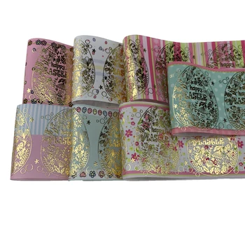 75mm New arrival Easter printed hologram ribbon for decorations
75mm New arrival Easter printed hologram ribbon for decorations