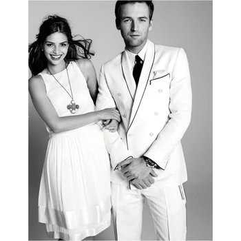 White Wedding Men Suit Slim Fit Double Breasted Tuxedo 2 Piece Custom Groom Blazer Prom Suits Masculino (Jacket+Pants)
White Wedding Men Suit Slim Fit Double Breasted Tuxedo 2 Piece Custom Groom Blazer Prom Suits Masculino (Jacket+Pants)