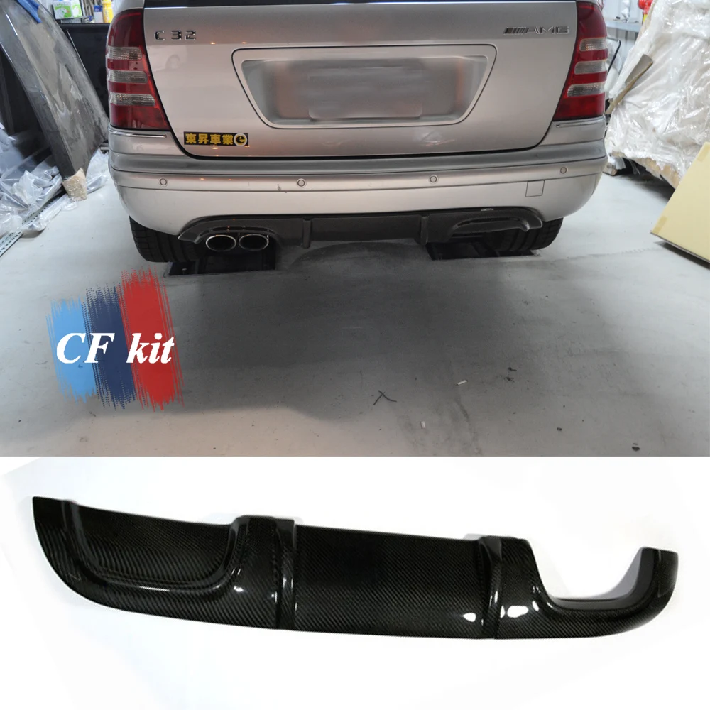 Задний диффузор бампер из углеродного волокна для Mercedes Benz C Class W203 AMG 2001-2007