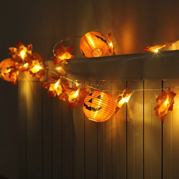 10/20 LED Pumpkin Maple Leaf Garland String Lights Halloween 3D Pumpkin Lights for Halloween Thanksgiving Fall Decoration Light
10/20 LED Pumpkin Maple Leaf Garland String Lights Halloween 3D Pumpkin Lights for Halloween Thanksgiving Fall Decoration Light
