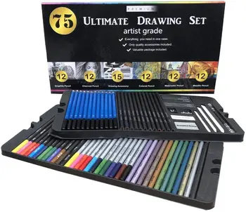 75 PCS Colored Pencils Healthy Lead-Painting Artist Pencils Set for Drawing, Sketching, Shading and Line for Beginners & Pro Art
75 PCS Colored Pencils Healthy Lead-Painting Artist Pencils Set for Drawing, Sketching, Shading and Line for Beginners & Pro Art