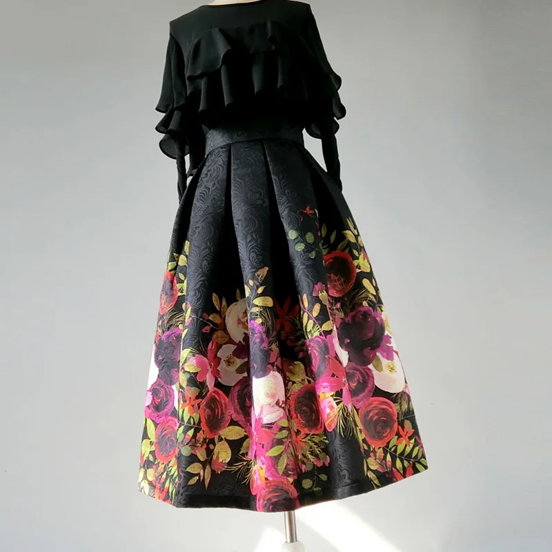 Spring Fall Winter Women Elegant Printing Flower A-line Middle Long Skirt Free Shipping XHSD-3380
Spring Fall Winter Women Elegant Printing Flower A-line Middle Long Skirt Free Shipping XHSD-3380