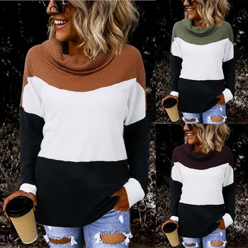 Lugentolo Womens Sweaters Autumn Winter Loose High Collar Turtleneck Contrast Color Plaid Casual Thin Section Lady Long Sleeve
Lugentolo Womens Sweaters Autumn Winter Loose High Collar Turtleneck Contrast Color Plaid Casual Thin Section Lady Long Sleeve