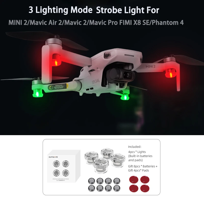Лампа-стробоскоп для DJI Mini 3 Pro Mavic Air 2S /Mavic Mini SE 2/FIMI X8 SE /DJI AIR 2S, аксессуары для дрона
Лампа-стробоскоп для DJI Mini 3 Pro Mavic Air 2S /Mavic Mini SE 2/FIMI X8 SE /DJI AIR 2S, аксессуары для дрона
