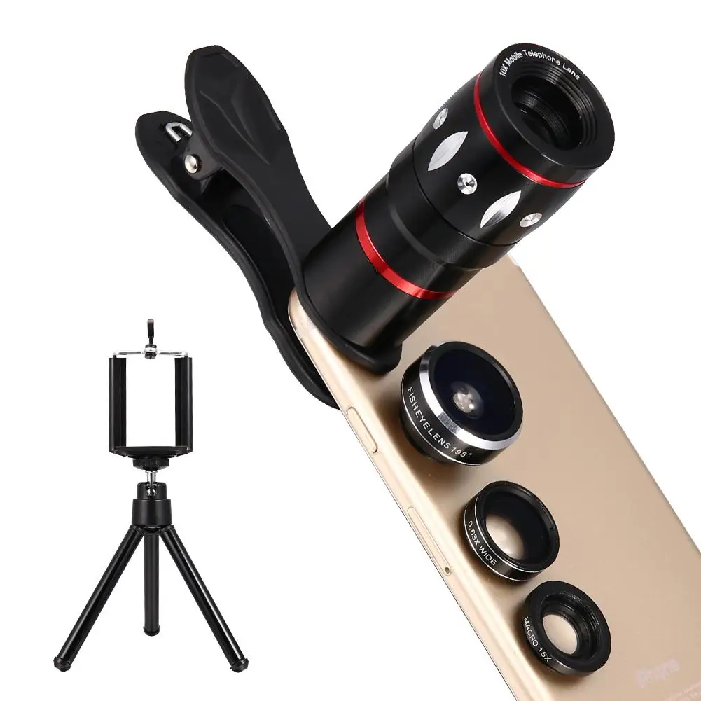 TWISTER.CK 4 In 1 Clip-on Cell Phone Camera Lens Kit 10x Optical Zoom 15x Macro Lens Telephoto Lens for IPhone Samsung Galaxy
TWISTER.CK 4 In 1 Clip-on Cell Phone Camera Lens Kit 10x Optical Zoom 15x Macro Lens Telephoto Lens for IPhone Samsung Galaxy