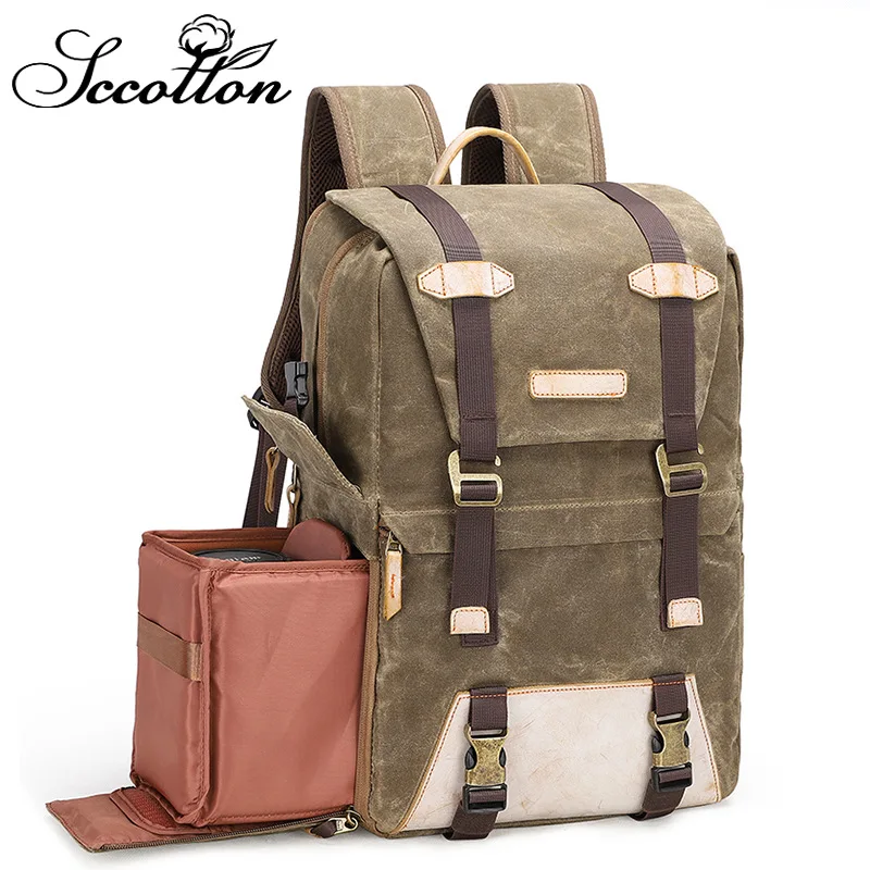 Qisemian Photography xiang ji bao Retro Waterproof Canvas Casual Backpack Lens Single-lens Reflex Camera Digital Backpack Camera
Qisemian Photography xiang ji bao Retro Waterproof Canvas Casual Backpack Lens Single-lens Reflex Camera Digital Backpack Camera