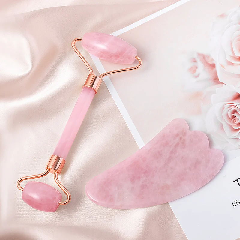 Natural Rose Quartz Roller Stone Massager for Face Jade Roller Gua Sha Kit Face Massager Beauty Skin Care Tools Facial Massage
Natural Rose Quartz Roller Stone Massager for Face Jade Roller Gua Sha Kit Face Massager Beauty Skin Care Tools Facial Massage