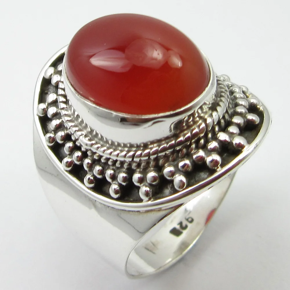 Cab Carnelian Antique Look Ring Sz 9 7.8 Grams Solid Silver Gem Stone Jewelry Unique Designed
Cab Carnelian Antique Look Ring Sz 9 7.8 Grams Solid Silver Gem Stone Jewelry Unique Designed