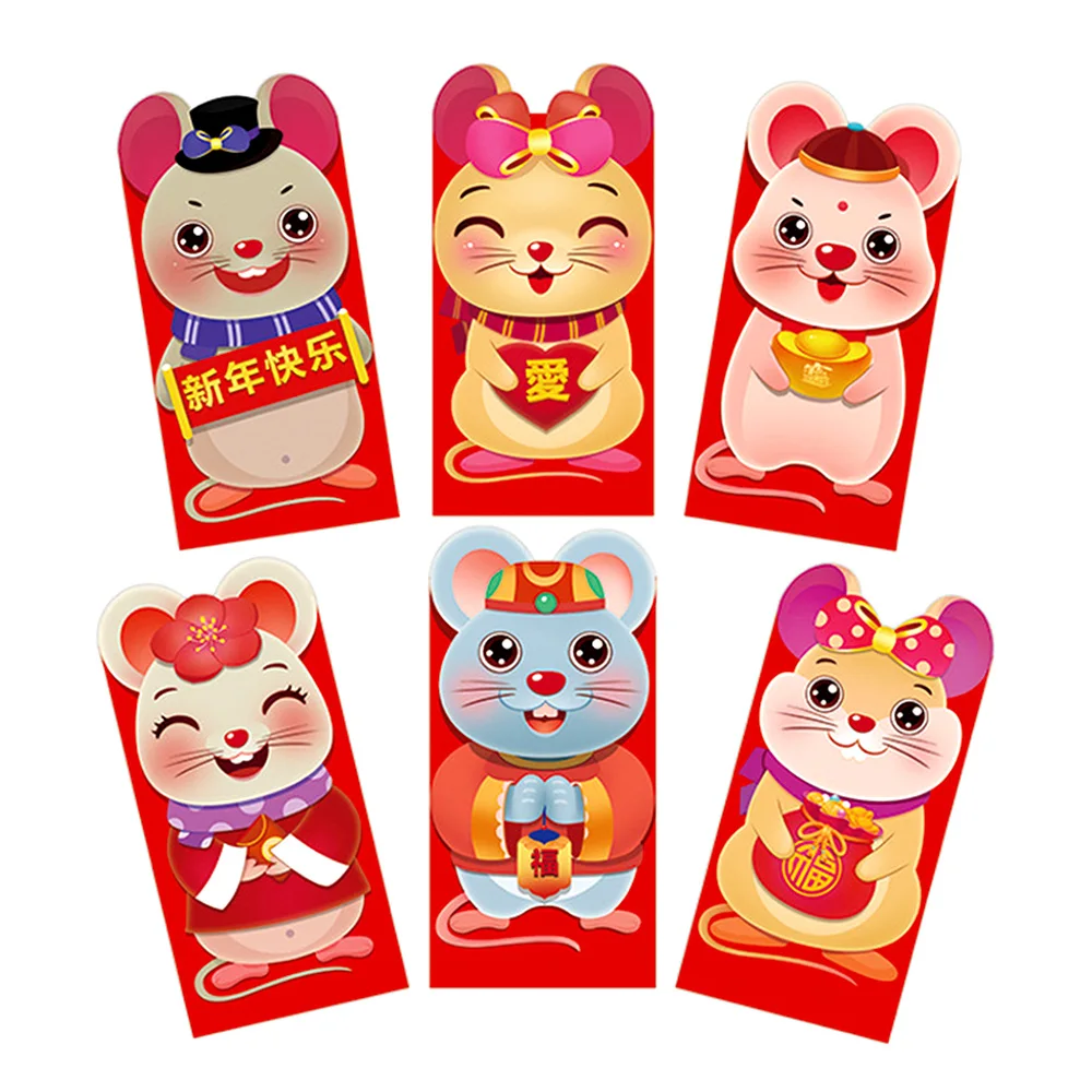 6 Pcs 2020 Cartoon Rat Pattern Red Money Envelope New Year Old Purse Bag Creative Chinese Spring Festival Geely Red Packet Bag
6 Pcs 2020 Cartoon Rat Pattern Red Money Envelope New Year Old Purse Bag Creative Chinese Spring Festival Geely Red Packet Bag