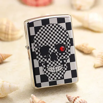 Genuine Zippo oil lighter copper windproof Lattice Crystal Skull cigarette Kerosene lighters Gift With anti-counterfeiting code
Genuine Zippo oil lighter copper windproof Lattice Crystal Skull cigarette Kerosene lighters Gift With anti-counterfeiting code