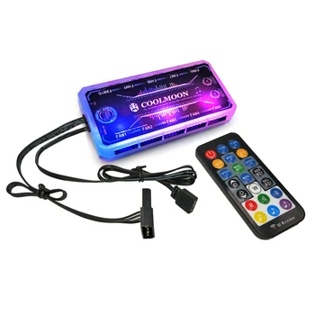 RGB Fan Controller 12cm Remote Control Computer Case 12V PC Cooling Chassis Silent Fan Hub for Connecting/Sync to Motherboard
RGB Fan Controller 12cm Remote Control Computer Case 12V PC Cooling Chassis Silent Fan Hub for Connecting/Sync to Motherboard
