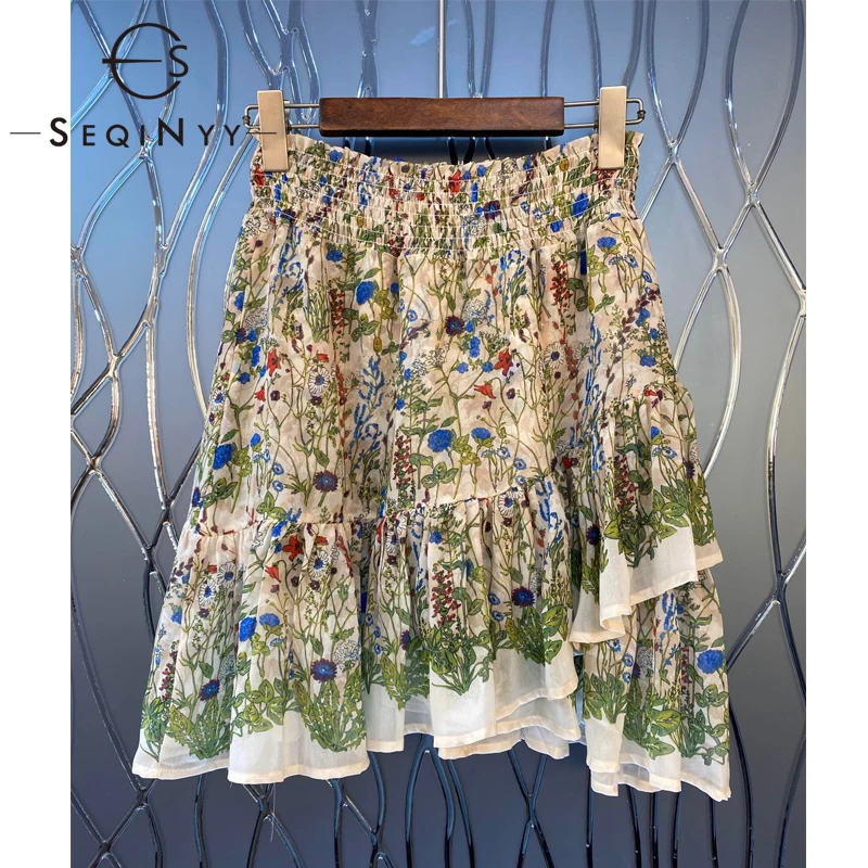 SEQINYY Green Flowers Print Skirt 2020 Summer Spring New Fashion Runway Design Female Franch Style Ruffles Elastic Waist Mini
SEQINYY Green Flowers Print Skirt 2020 Summer Spring New Fashion Runway Design Female Franch Style Ruffles Elastic Waist Mini
