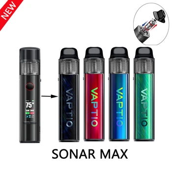 Newest Original Vaptio Sonar Max Mod Pod Vape Kit Single 18650 Battery with 4.5ml Pod 0.96 inch TFT Color Screen E-Cigarette Kit
Newest Original Vaptio Sonar Max Mod Pod Vape Kit Single 18650 Battery with 4.5ml Pod 0.96 inch TFT Color Screen E-Cigarette Kit
