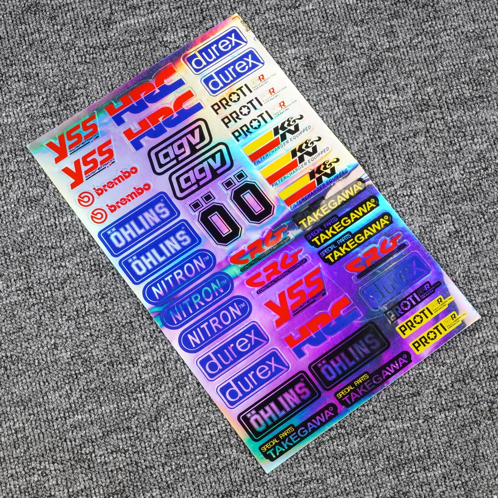 OHLINS Modified Reflective Laser Moto Sticker PVC Ohlins Suspension Modification Decoration Decal Big Size Sheet 30CM x 19.5CM
OHLINS Modified Reflective Laser Moto Sticker PVC Ohlins Suspension Modification Decoration Decal Big Size Sheet 30CM x 19.5CM
