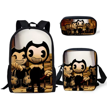 Fashion 3PCs/Set Children's Backpack Bendy and the Ink Machine Pattern School Bags Cartoon Design Tennagers Book Bags
Fashion 3PCs/Set Children's Backpack Bendy and the Ink Machine Pattern School Bags Cartoon Design Tennagers Book Bags