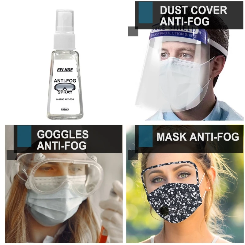 60ml Anti Fog Spray Eyeglass Lens Cleaner 48h Long Lasting Defogger for Glasses Goggles Ski Masks Mirrors and Windows
60ml Anti Fog Spray Eyeglass Lens Cleaner 48h Long Lasting Defogger for Glasses Goggles Ski Masks Mirrors and Windows
