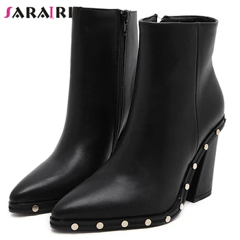 SARAIRIS Brand New Female Fashion Rivet Pointed Toe Ankle Boots Party Office Sexy Boots Women Chunky High Heels Shoes Woman
SARAIRIS Brand New Female Fashion Rivet Pointed Toe Ankle Boots Party Office Sexy Boots Women Chunky High Heels Shoes Woman
