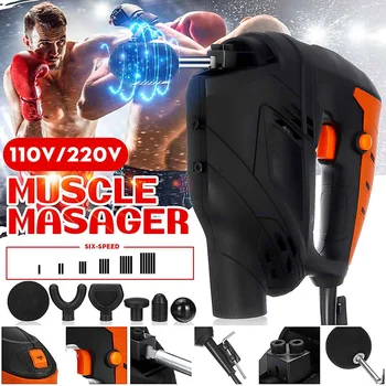 110V/220V 6 Speed Deep Muscle for Gun Massager 2cm Stroke Percussion Handheld Pain Tissue Relief Slimming Shaping W/ 6 Tips
110V/220V 6 Speed Deep Muscle for Gun Massager 2cm Stroke Percussion Handheld Pain Tissue Relief Slimming Shaping W/ 6 Tips