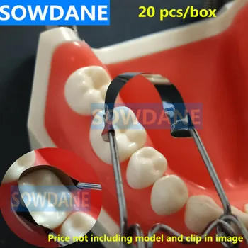 20 Pcs/Set Dental Saddle Contoured Matrices Matrix Dental Matrix with Spring clip No.1.330 Sectional Contoured Metal Matrices
20 Pcs/Set Dental Saddle Contoured Matrices Matrix Dental Matrix with Spring clip No.1.330 Sectional Contoured Metal Matrices
