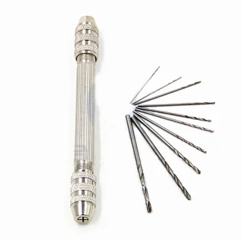 Wenwan Punching Handcuffs Drill Hand Drill Double Head with 5 Drill Bit Drilling Reaming Hole Puncher Woodworking Diy 0.5-3.2mm
Wenwan Punching Handcuffs Drill Hand Drill Double Head with 5 Drill Bit Drilling Reaming Hole Puncher Woodworking Diy 0.5-3.2mm