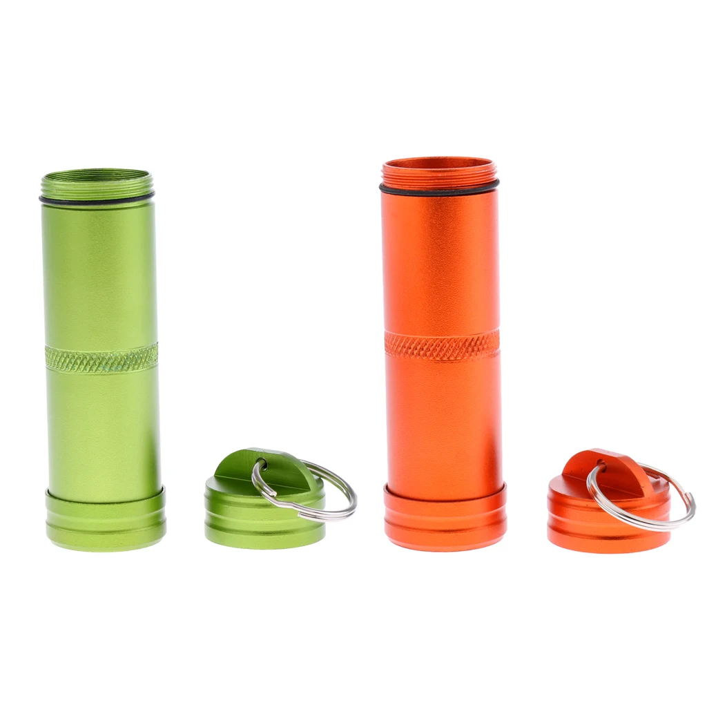2 Pcs Outdoor Waterproof Capsule Seal Bottle Holder Case Container Dry Box Survival Tool First Aid Box 2 Pcs Outdoor Waterproof Capsule Seal Bottle Holder Case Container Dry Box Survival Tool First Aid Box
