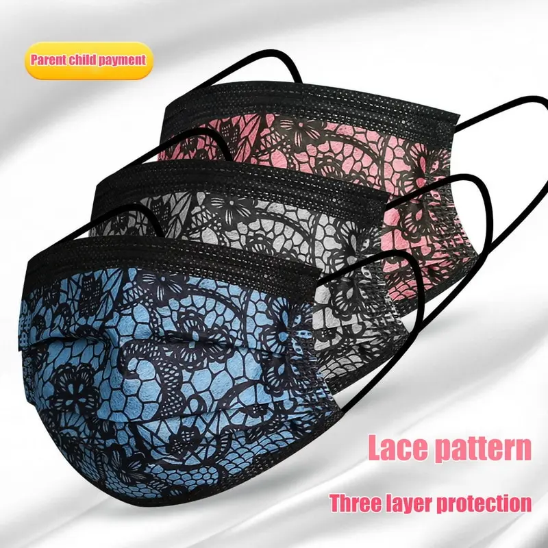 3 Layer Non Woven Fabric Anti Fog Face Cover Lace Printing Decorated Anti Spatter Mouth Cover Festival Facial Decoration
3 Layer Non Woven Fabric Anti Fog Face Cover Lace Printing Decorated Anti Spatter Mouth Cover Festival Facial Decoration
