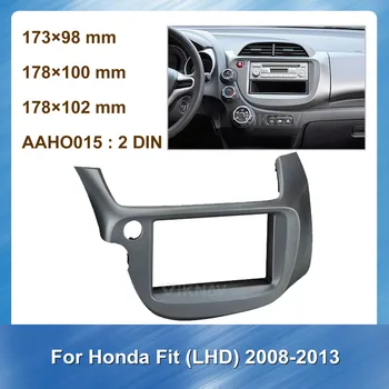 

Car Radio Fasciafor Honda Fit 2008-2013 LHD Black DVD frame Dash Mount Kit Adapter Trim Facial Panel Frame Dashboard 2 Din