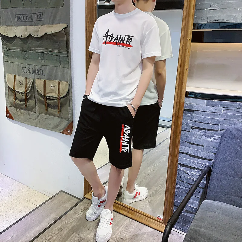 2019 Summer New Style Handsome Trend Printed Sports Leisure Suit Men's New Ant Wrinkled Cloth Short Sleeve Shorts
2019 Summer New Style Handsome Trend Printed Sports Leisure Suit Men's New Ant Wrinkled Cloth Short Sleeve Shorts