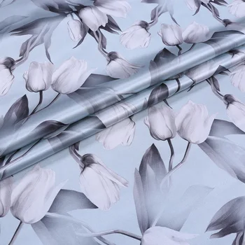 Tulip Printing Real Silk Fabric Elastic Satin Tulip Dress Cheongsam Flower Blue
Tulip Printing Real Silk Fabric Elastic Satin Tulip Dress Cheongsam Flower Blue