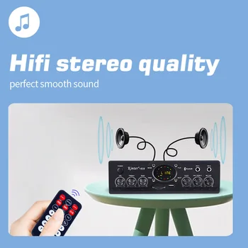 Kinter 018 HiFi Amplifier 30W Stereo Sound Audio for Bluetooth/USB/SD Input FM Radio DC 12V Remote Control with Mic for Home Car
Kinter 018 HiFi Amplifier 30W Stereo Sound Audio for Bluetooth/USB/SD Input FM Radio DC 12V Remote Control with Mic for Home Car