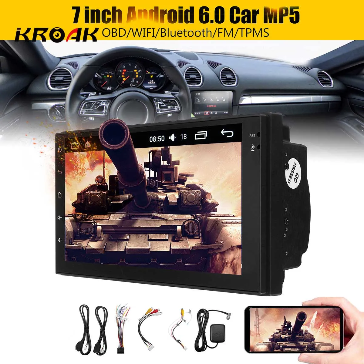Car MP5 Player For Android 7 Inch 2 Din HD Touch Screen WIFI bluetooth 4.0 Mirror Link Car Black MP5 Player OBD Car Stereo Radio
Car MP5 Player For Android 7 Inch 2 Din HD Touch Screen WIFI bluetooth 4.0 Mirror Link Car Black MP5 Player OBD Car Stereo Radio