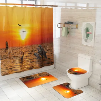 4PCS Bath Mat Bathroom Carpet and Shower Curtain Mat Bathroom Mat Set Anti Slip Mat for Bathroom Microfiber Foot Mat
4PCS Bath Mat Bathroom Carpet and Shower Curtain Mat Bathroom Mat Set Anti Slip Mat for Bathroom Microfiber Foot Mat