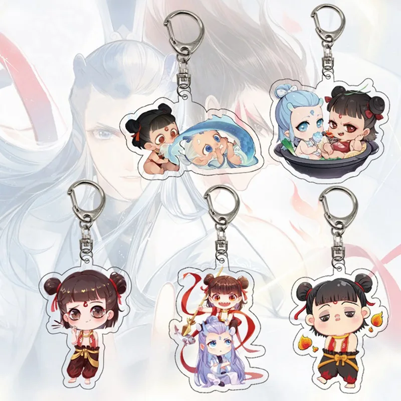New Original acrylic character Key Chain magic child nezha aobing keychains animation surrounding gifts keyrings
New Original acrylic character Key Chain magic child nezha aobing keychains animation surrounding gifts keyrings