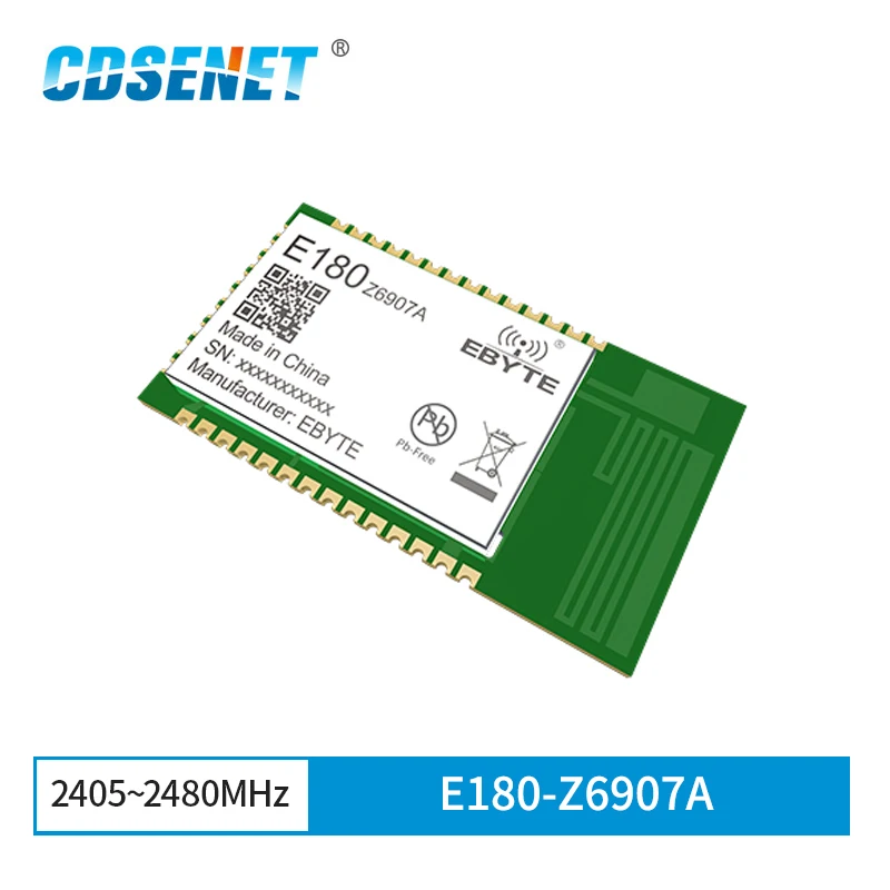 ZigBee 3.0 SoC Wireless Transceiver Module 2.4GHz TLSR8269 ZigBee Transmission 7dBm 48MHz 32-bit MCU E180-Z6907A IoT Smart Home
ZigBee 3.0 SoC Wireless Transceiver Module 2.4GHz TLSR8269 ZigBee Transmission 7dBm 48MHz 32-bit MCU E180-Z6907A IoT Smart Home