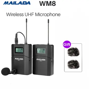 Mailada Professional UHF Wireless Lavalier Lapel Microphone System Bodypack Transmitter Lapel Mic Receiver for DSLR Smartphone
Mailada Professional UHF Wireless Lavalier Lapel Microphone System Bodypack Transmitter Lapel Mic Receiver for DSLR Smartphone