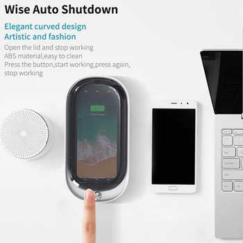 Multifunction Phone Sterilizer Box wireless Charging Ultraviolet Disinfection UV LED Sterilizer box for Masks Mobile Phones
Multifunction Phone Sterilizer Box wireless Charging Ultraviolet Disinfection UV LED Sterilizer box for Masks Mobile Phones