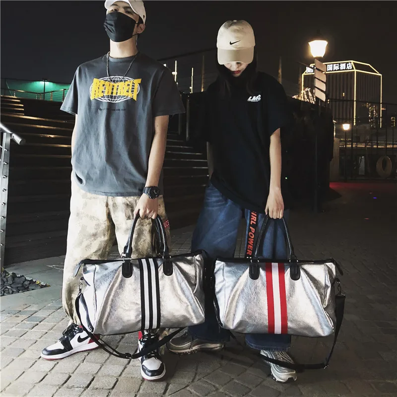 Silver PU leather leisure bag female large-capacity portable luggage shoes storage bag sports fitness bag sport bag men for gym
Silver PU leather leisure bag female large-capacity portable luggage shoes storage bag sports fitness bag sport bag men for gym