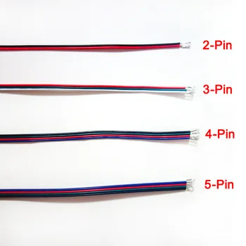 

1m/5m/10m/20m LED Cable Extension Wire Cord Connector 22/20 AWG 2Pins 3Pins 4Pins 5Pins 6Pins for RGB RGBW ws2811 ws2812b