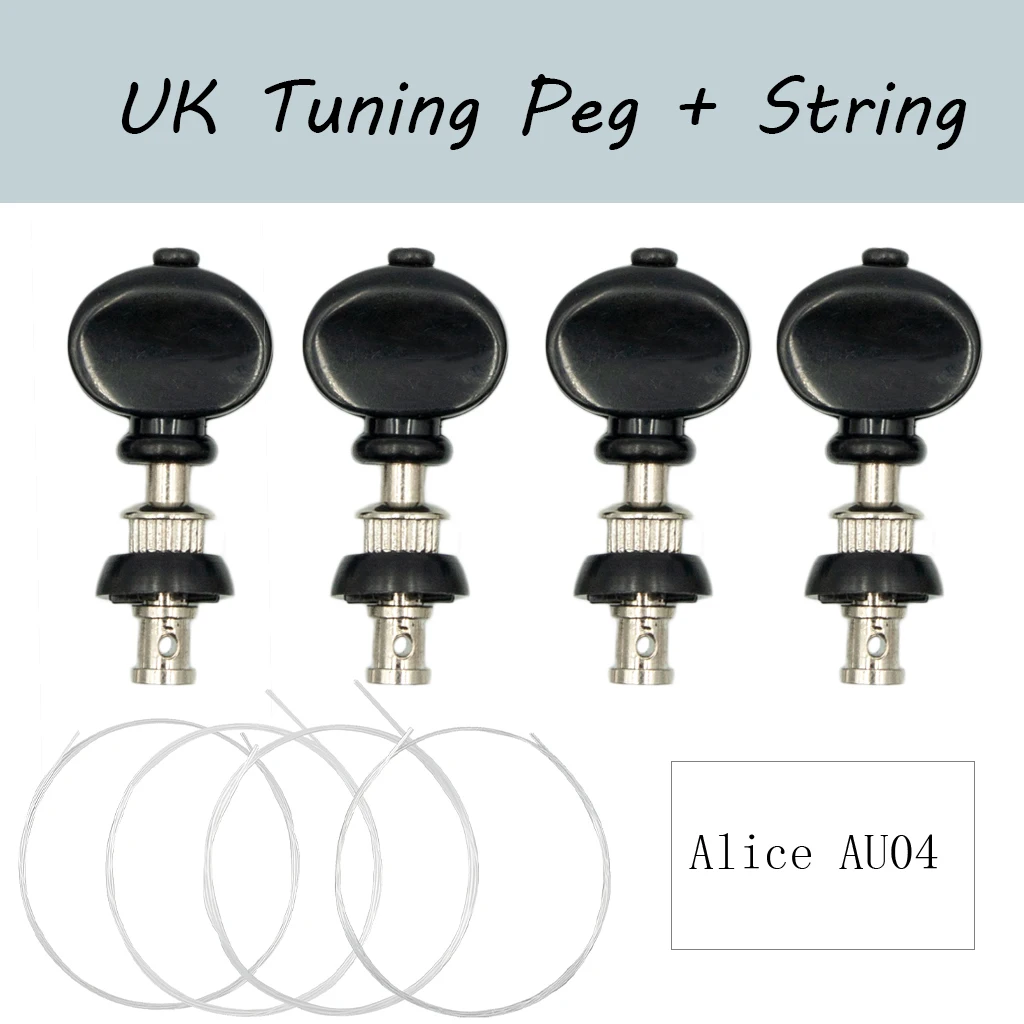 4PCS Ukulele Tuning Pegs Machine Heads Black Friction Pegs Pins With Free Alice AU04 Ukulele String
4PCS Ukulele Tuning Pegs Machine Heads Black Friction Pegs Pins With Free Alice AU04 Ukulele String